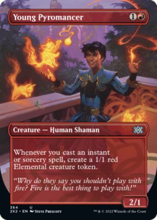 (364) Magic The Gathering Double Masters 2022: Extras Single: Young Pyromancer  Uncommon