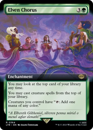 (364) Magic The Gathering The Lord of the Rings: Tales of Middle-earth: Extras Single: Elven Chorus  Rare