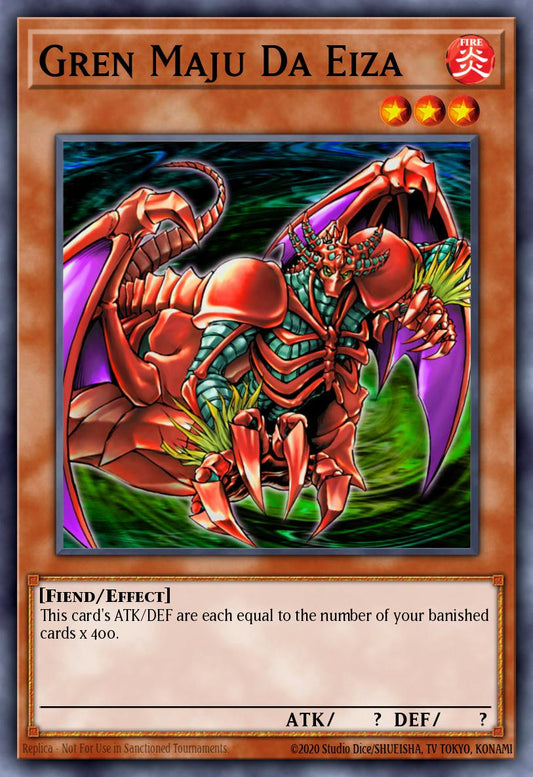 (124) YuGiOh TCG RA04: Quarter Century Stampede Single: Gren Maju Da Eiza (V.1 - Platinum Secret Rare)  Platinum Secret Rare