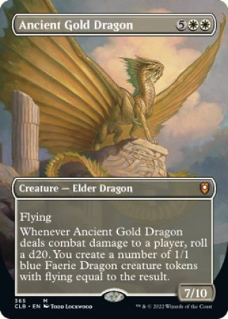 (365) Magic The Gathering Commander Legends: Battle for Baldur's Gate: Extras Single: Ancient Gold Dragon (V.1) Holo Mythic