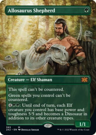 (365) Magic The Gathering Double Masters 2022: Extras Single: Allosaurus Shepherd (V.1)  Mythic