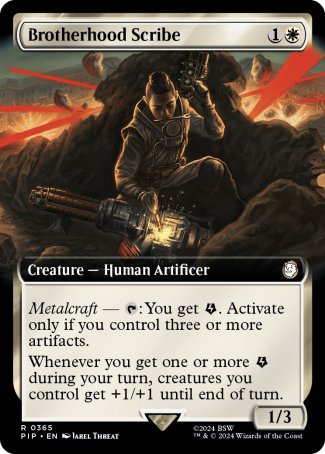 (365) Magic The Gathering Universes Beyond: Fallout: Extras Single: Brotherhood Scribe (V.1)  Holo Rare