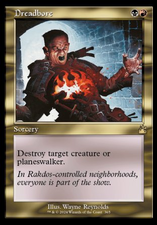 (365) Magic The Gathering Ravnica Remastered: Extras Single: Dreadbore (V.2)  Rare