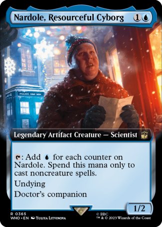 (365) Magic The Gathering Universes Beyond: Doctor Who: Extras Single: Nardole, Resourceful Cyborg (V.1) Holo Rare