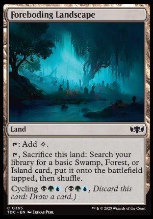 (365) Magic The Gathering Commander: Tarkir: Dragonstorm Single: Foreboding Landscape  Common
