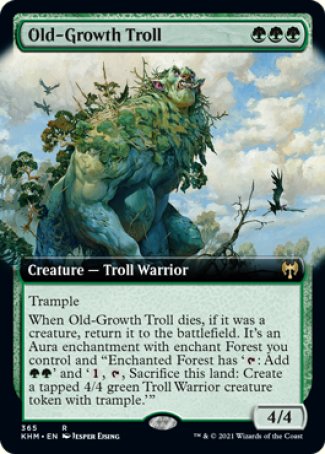 (365) Magic The Gathering Kaldheim: Extras Single: Old-Growth Troll  Rare