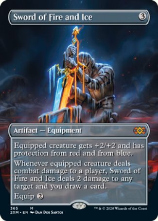 (365) Magic The Gathering Double Masters: Extras Single: Sword of Fire and Ice  Mythic