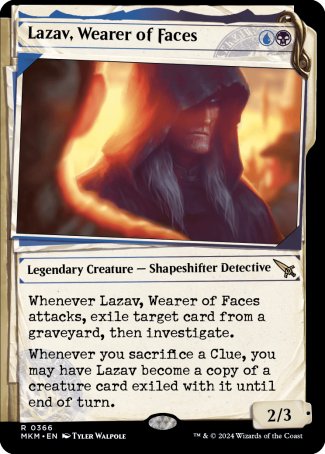 (366) Magic The Gathering Murders at Karlov Manor: Extras Single: Lazav, Wearer of Faces (V.2)  Rare