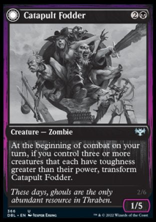 (366) Magic The Gathering Innistrad: Double Feature Single: Catapult Fodder // Catapult Captain  Uncommon