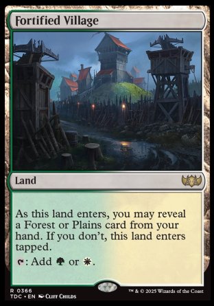 (366) Magic The Gathering Commander: Tarkir: Dragonstorm Single: Fortified Village  Rare