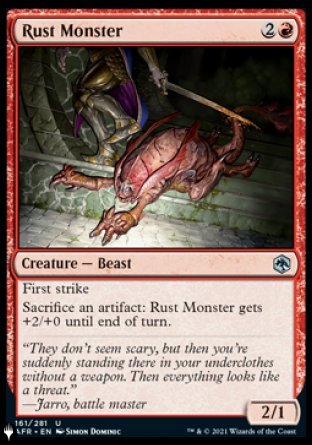 (161) Magic The Gathering The List Single: Rust Monster  Uncommon