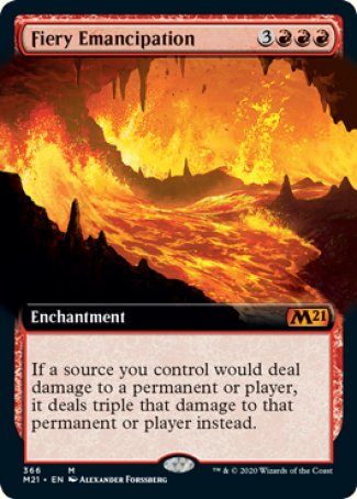 (366) Magic The Gathering Core 2021: Extras Single: Fiery Emancipation  Mythic