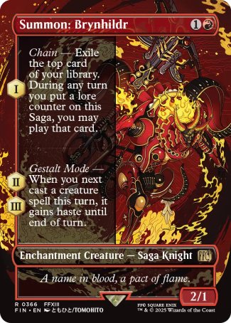 (366) Magic The Gathering Magic: The Gathering - FINAL FANTASY: Extras Single: Summon: Brynhildr  Rare