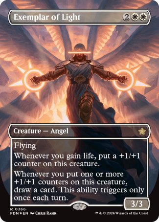 (366) Magic The Gathering Magic: The Gathering Foundations: Extras Single: Exemplar of Light (V.2)  Rare