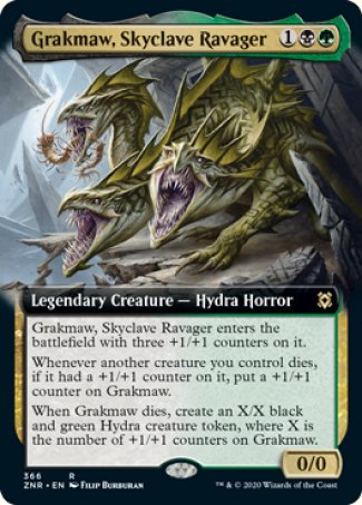 (366) Magic The Gathering Zendikar Rising: Extras Single: Grakmaw, Skyclave Ravager Holo Rare