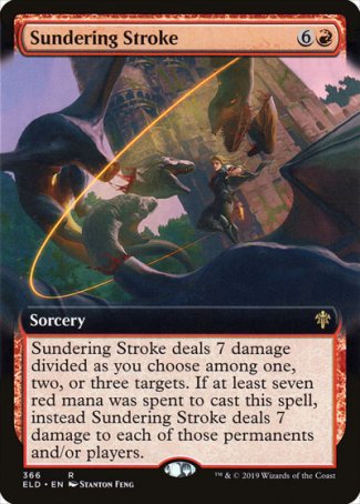 (366) Magic The Gathering Throne of Eldraine: Extras Single: Sundering Stroke Holo Rare