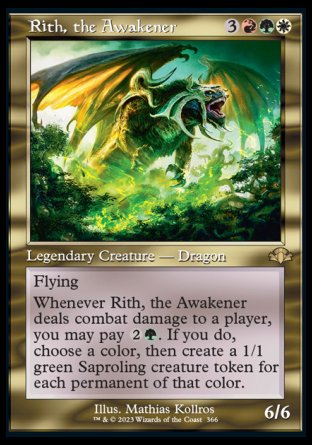 (366) Magic The Gathering Dominaria Remastered: Extras Single: Rith, the Awakener Holo Rare