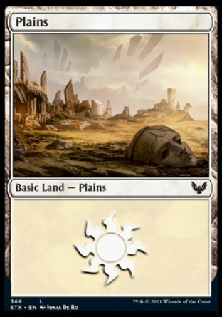 (366) Magic The Gathering Strixhaven: School of Mages: Extras Single: Plains (V.1) Holo Land