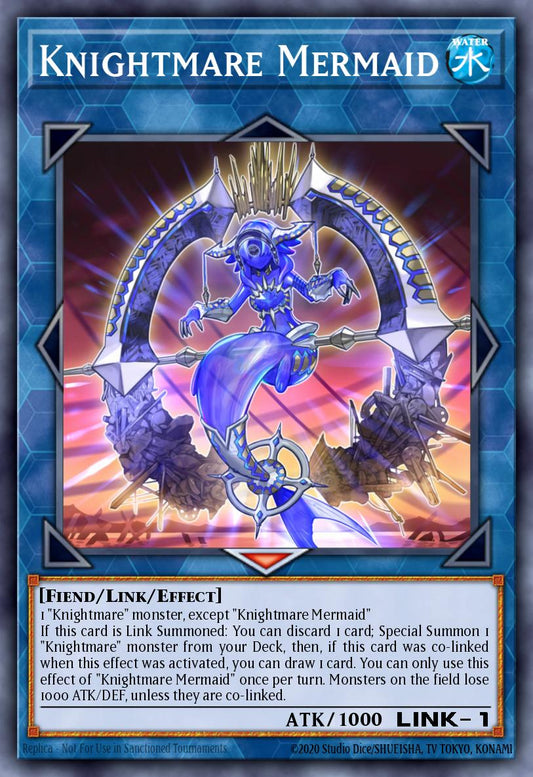 (025) YuGiOh TCG MP19: 2019 Gold Sarcophagus Tin Mega Pack Single: Knightmare Mermaid  Secret Rare