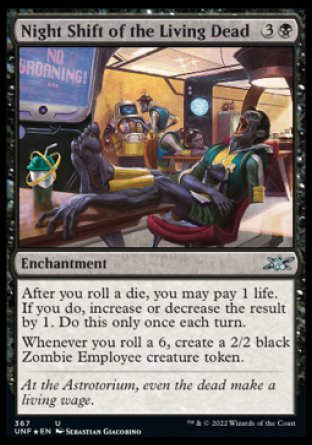 (367) Magic The Gathering Unfinity: Extras Single: Night Shift of the Living Dead  Uncommon