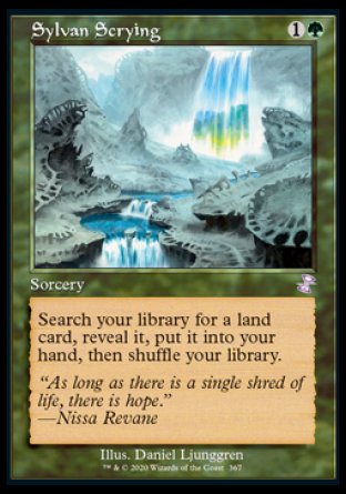 (367) Magic The Gathering Time Spiral Remastered: Extras Single: Sylvan Scrying Holo Time Shifted