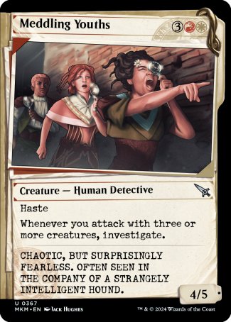 (367) Magic The Gathering Murders at Karlov Manor: Extras Single: Meddling Youths Holo Uncommon
