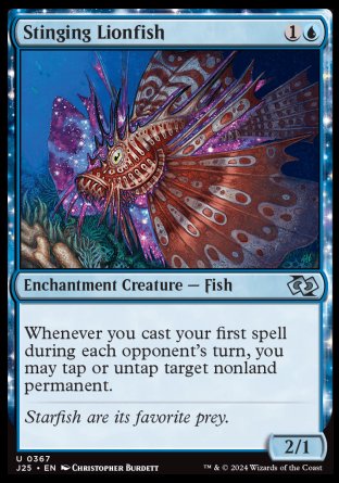 (367) Magic The Gathering Foundations Jumpstart Single: Stinging Lionfish  Uncommon