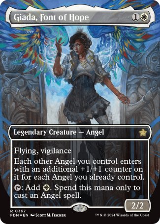 (367) Magic The Gathering Magic: The Gathering Foundations: Extras Single: Giada, Font of Hope (V.2)  Rare