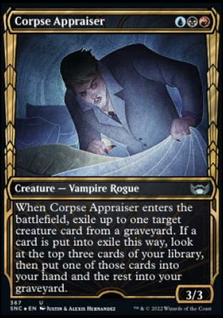 (367) Magic The Gathering Streets of New Capenna: Extras Single: Corpse Appraiser (V.2) Holo Uncommon
