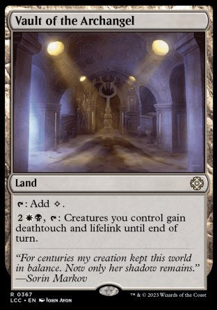 (367) Magic The Gathering Commander: The Lost Caverns of Ixalan Single: Vault of the Archangel  Rare