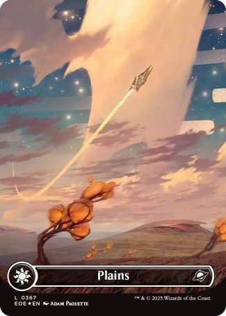 (367) Magic The Gathering Edge of Eternities: Extras Single: Plains Holo Land