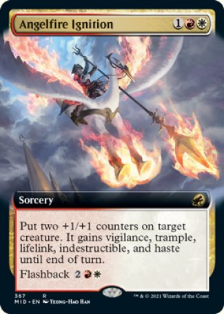(367) Magic The Gathering Innistrad: Midnight Hunt: Extras Single: Angelfire Ignition  Rare