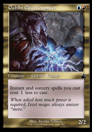 (367) Magic The Gathering Ravnica Remastered: Extras Single: Goblin Electromancer  Holo Common