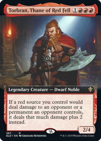 (367) Magic The Gathering Throne of Eldraine: Extras Single: Torbran, Thane of Red Fell Holo Rare