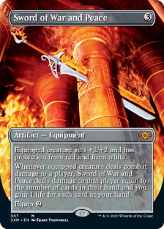 (367) Magic The Gathering Double Masters: Extras Single: Sword of War and Peace  Mythic