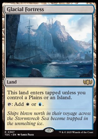 (367) Magic The Gathering Commander: Tarkir: Dragonstorm Single: Glacial Fortress  Rare