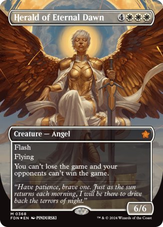 (368) Magic The Gathering Magic: The Gathering Foundations: Extras Single: Herald of Eternal Dawn (V.2)  Mythic