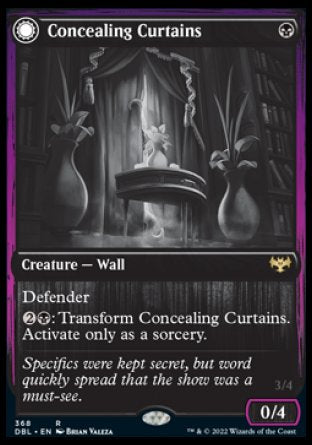 (368) Magic The Gathering Innistrad: Double Feature Single: Concealing Curtains // Revealing Eye Holo Rare