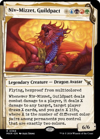 (368) Magic The Gathering Murders at Karlov Manor: Extras Single: Niv-Mizzet, Guildpact (V.2)  Rare