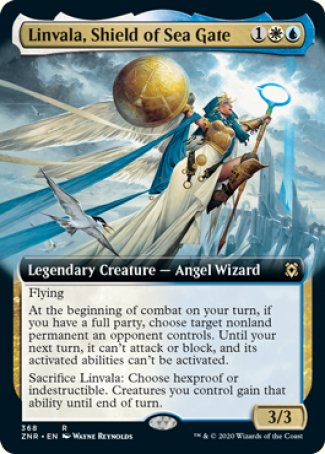 (368) Magic The Gathering Zendikar Rising: Extras Single: Linvala, Shield of Sea Gate Holo Rare