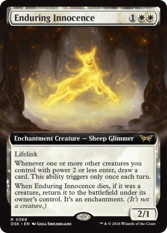 (368) Magic The Gathering Duskmourn: House of Horror: Extras Single: Enduring Innocence (V.1) Holo Rare