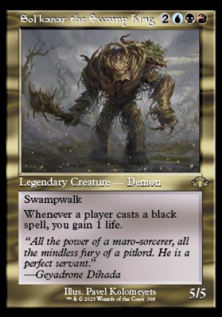 (368) Magic The Gathering Dominaria Remastered: Extras Single: Sol'kanar the Swamp King  Rare