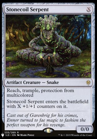 (235) Magic The Gathering The List Single: Stonecoil Serpent  Rare