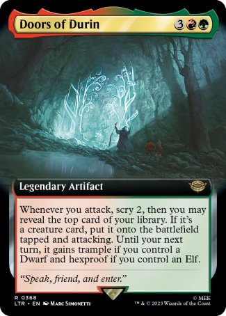 (368) Magic The Gathering The Lord of the Rings: Tales of Middle-earth: Extras Single: Doors of Durin  Rare