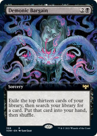 (368) Magic The Gathering Innistrad: Crimson Vow: Extras Single: Demonic Bargain Holo Rare