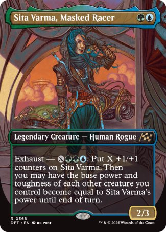 (368) Magic The Gathering Aetherdrift: Extras Single: Sita Varma, Masked Racer Holo Rare
