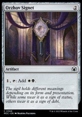 (369) Magic The Gathering Commander: March of the Machine Single: Orzhov Signet  Common