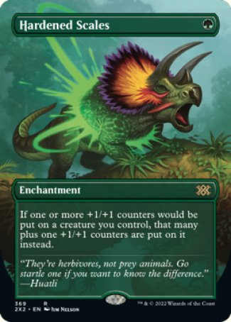 (369) Magic The Gathering Double Masters 2022: Extras Single: Hardened Scales (V.1)  Rare