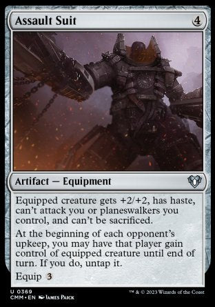 (369) Magic The Gathering Commander Masters Single: Assault Suit  Uncommon