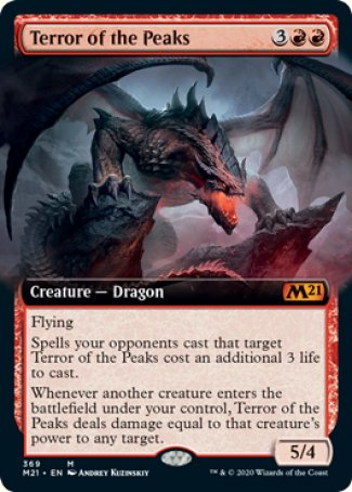 (369) Magic The Gathering Core 2021: Extras Single: Terror of the Peaks  Mythic